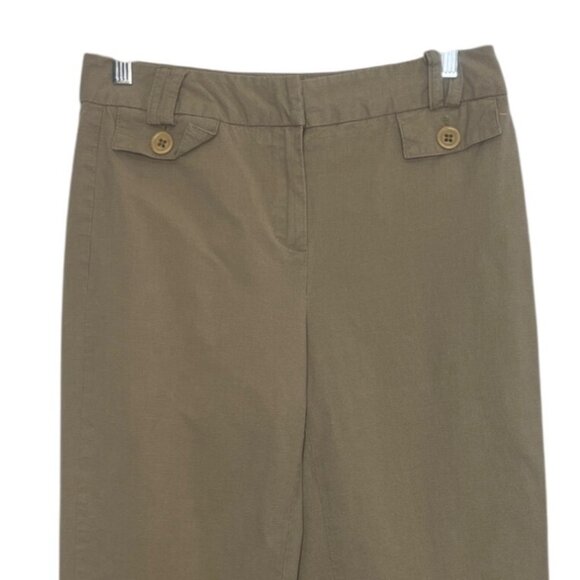 Talbots Petites Cropped Pants Womens 4P Beige Stretch - Picture 3 of 8